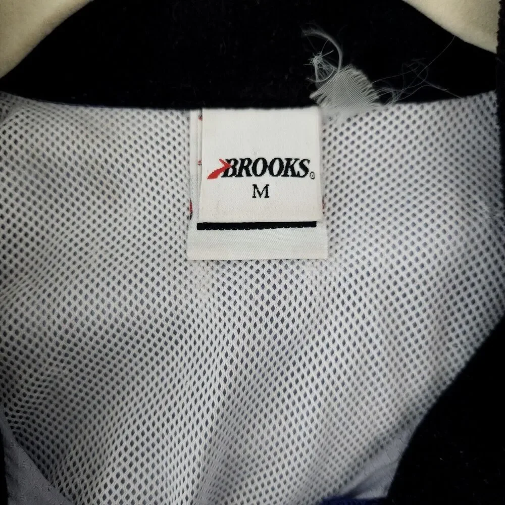 VTG Brooks Men’s‎ M Activent Windbreaker Jacket Blue Lightweight Water-Resistant